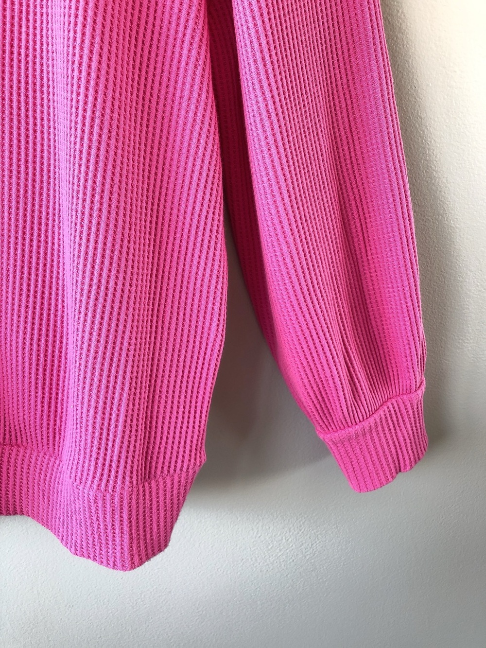 GAP waffle knit oversized sweater pink cowl neck shirt - Picture 11 of 13